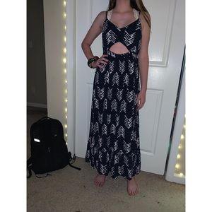 Navy Keyhole Aerie dress